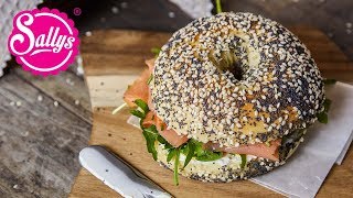 Bagels – das Rezept  weiche luftige Brötchen  Sallys Welt [upl. by Adlin]