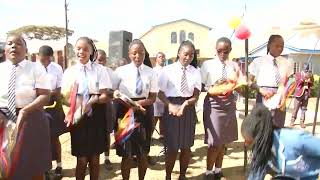 Salvation Army Schools Association SASA Timbrels performing at Howard High School in Chiweshe [upl. by Ardiedal]