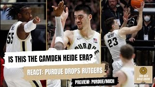 REACT Purdue stomps Rutgers and a Michigan preview [upl. by Atiroc]