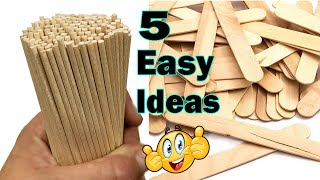 DIY  5 Easy Ideas from Wooden Sticks  Wooden Stick Crafts  Home Decor Ideas 25 [upl. by Chil]