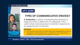 ETULAY ORAL COM Q2 WEEK1 Types of Communicative Strategies [upl. by Huntingdon]