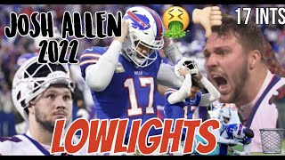 Every Josh Allen Interception 2022  Lowlights  Most turnovers by a QB in the NFL [upl. by Chandal]