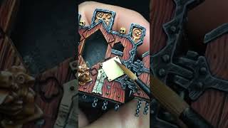 Ironweld Great Cannon Painting the shields in NMM Plus Red Wood Decals Ribbons and more AOS COS [upl. by Euseibbob]