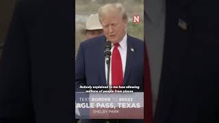 Trump Rants About Foreign Languages At US Border Near Eagle Pass [upl. by Eilsil472]