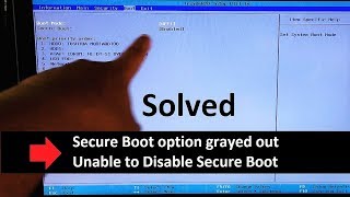 How to Fix Secure Boot option grayed out in BIOS Disable Secure Boot UEFI Windows 710 [upl. by Birk168]