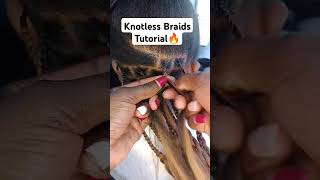 Knotless Braids Tutorial 🔥 tranding reels knotlessbraids boxbraids shortvideo [upl. by Sigfrid]