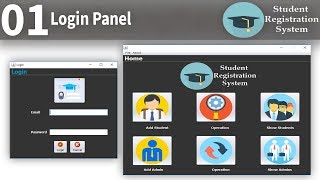 Student registration system  Student Management System in java  Login Panel Part1 [upl. by Amory187]