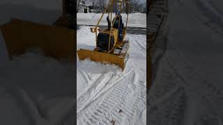 D8 mini bulldozer pushing little snow [upl. by Yert]