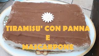 Tiramisu con Mascarpone e Panna  Ricetta semplice [upl. by Findley244]