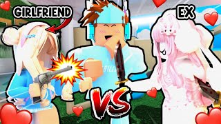 My EX GIRLFRIEND 1v1d My REAL GIRLFRIEND Murder Mystery 2 [upl. by Yelehsa949]