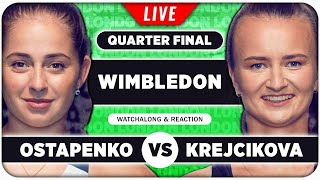 OSTAPENKO vs KREJCIKOVA  Wimbledon 2024 Quarter Final  LIVE Tennis Talk Watchalong [upl. by Barsky180]