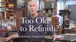 Is This Table Too Old to Refinish  Thomas Johnson Antique Furniture Restoration [upl. by Eyaf]