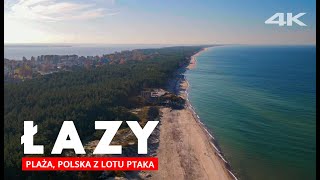 ŁAZY nad morzem plaża polska z lotu ptaka  4K drone footage [upl. by Urbai470]