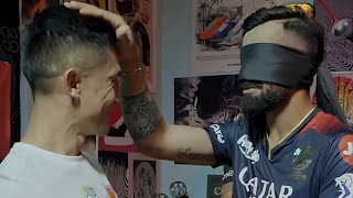 VIRAT KOHLI TAKES THE PUMA BLINDFOLD CHALLENGE WITH RCB PLAYERS FT SUNIL CHHETRI  IPL 2023 [upl. by Acisse]