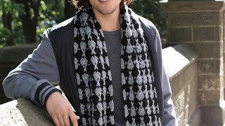 How to Crochet Easy Mens Scarf [upl. by Acinet]