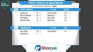 West Australian Suburban Turf Cricket Assoc  1st Grade  Rd12  FMPCC Pirates v Bassendean  Day 1 [upl. by Domenico674]