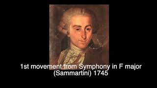 1st movement from Symphony in F major Sammartini 1745 [upl. by Knoll]