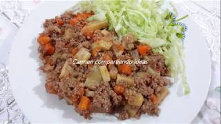 Picadillo seco 🥘super facil a mi manera😉 [upl. by Auhsuj]