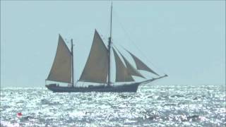 West Country Trading Ketch Irene in Mounts Bay Cornwall [upl. by Elleivap]