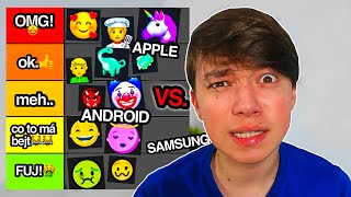 HODNOTÍM A ŘADÍM EMOJIS OD RŮZNÝCH ZNAČEK KDO MÁ NEJLEPŠÍ SMAJLÍKY není to Apple😳  tadeas [upl. by Ennaisoj]