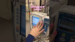 💉How to use an Alaris IV pump nursingstudent nursingschool clinicalskills [upl. by Aitat246]