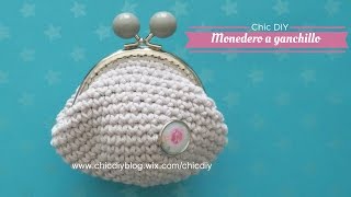 MONEDERO CROCHET  COMO HACER UN MONEDERO GANCHILLO  CHIC DIY [upl. by Kern]