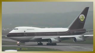 Qatar Amiri Flight VIP Boeing 747SP departing Hamburg Airport [upl. by Jonny]