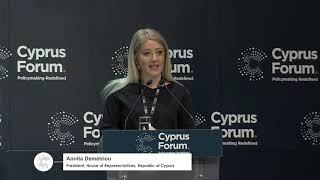 Cyprus Forum 2021  Opening Address Annita Demetriou [upl. by Efron511]