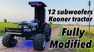 12 subwoofers kooner tractor  black arjun  No1 modified tractor in punjab  modified club [upl. by Ezalb258]