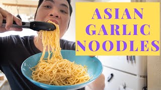 ASIAN GARLIC NOODLES RECIPE  easy garlic noodles recipe  delicious buttery and garlicky noodles [upl. by Vachel]