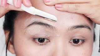 How I Shave My Eyebrows  DIY Clean Brows At Home  EASY amp PAINLESS [upl. by Hera]