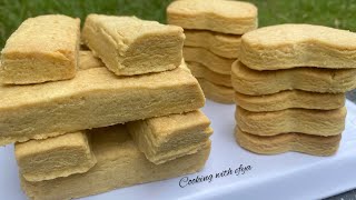 EASY SHORTBREAD COOKIES RECIPE  DELICIOUS HOMEMADE SCOTTISH SHORTBREAD  EASY AIR FRYER SHORTBREAD [upl. by Ahsiekin]