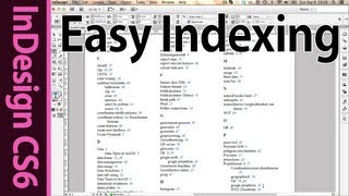 InDesign cs6 Indexing  Tutorial on how to create an Index for your Book [upl. by Maggi]