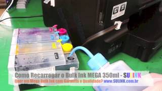 Recarga do Bulk Ink 250ml350ml HP PRO 8100  8600  8610  8620  251DW  276DW  SULINK [upl. by Gnem591]