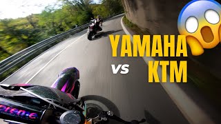 MA QUANTO VANNO FORTE😱  KTM SMR 450 vs YAMAHA MT09 amp R1 [upl. by Wanda233]