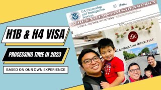 H1B AND H4 VISA PROCESSING TIME IN 2023  VISA APPROVED [upl. by Fachan]