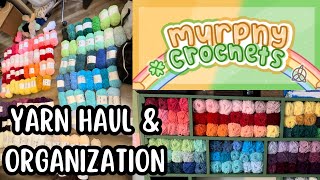 HUGE Premier Yarns amp Michaels Yarn Haul  Craft Room Tour  Yarn Organization [upl. by Yarvis929]