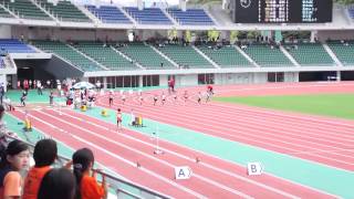 第30回全国小学生陸上競技交流大会長崎県予選 女子５年 100m 決勝平成26年6月22日 1359 風12 [upl. by Bergen]