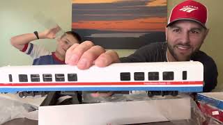 Amtrak Rapido HO Rohr RTL Turboliner unboxing and operation [upl. by Lorrac]