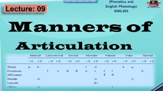 Manners of Articulation in Phonetics  Phonetics and Phonology in UrduHindi [upl. by Antrim]