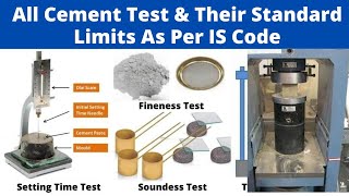 All Cement Test and Their Standard Limit  Consistency  Initial Final Setting Time  Fineness Test [upl. by Husain]