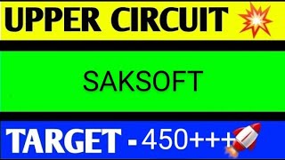 SAKSOFT SHARE LATEST NEWS TODAYSAKSOFT SHARE ANALYSISSAKSOFT SHARE TARGETSAKSOFT SHARE NEWS TODAY [upl. by Hudis]