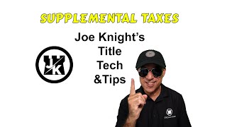 Supplemental Taxes on Real Property [upl. by Walkling]