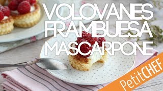 Volovanes de frambuesa y mascarpone  Petitchef [upl. by Aiciruam]