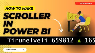 How to create a Scroller in Power BI BI Structure [upl. by Rosenkranz]