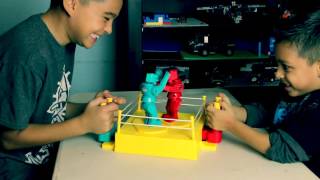 Rockem Sockem robots game  Deions Playtime [upl. by Ahtelat]