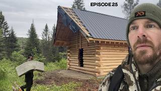 Log Cabin Build on OffGrid Homestead EP25 Insulation  Floor [upl. by Rhoda]