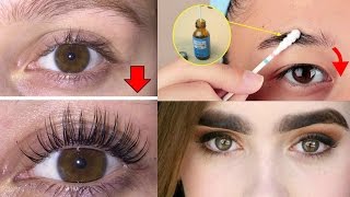 How To Grow LongThicker Eyelashes amp Eyebrows In a Week  How To Grow Eye Lashes [upl. by Dosh]