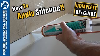 How to apply silicone sealant DIY guide Silicone caulk application for beginners Pro silicone bead [upl. by Ahseikal]