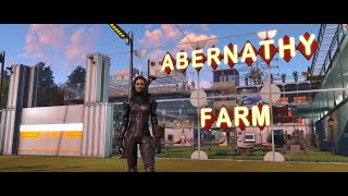 Abernathy Farm settlement build with mods from the net We take a walk through the settlement [upl. by Ahsiyk351]